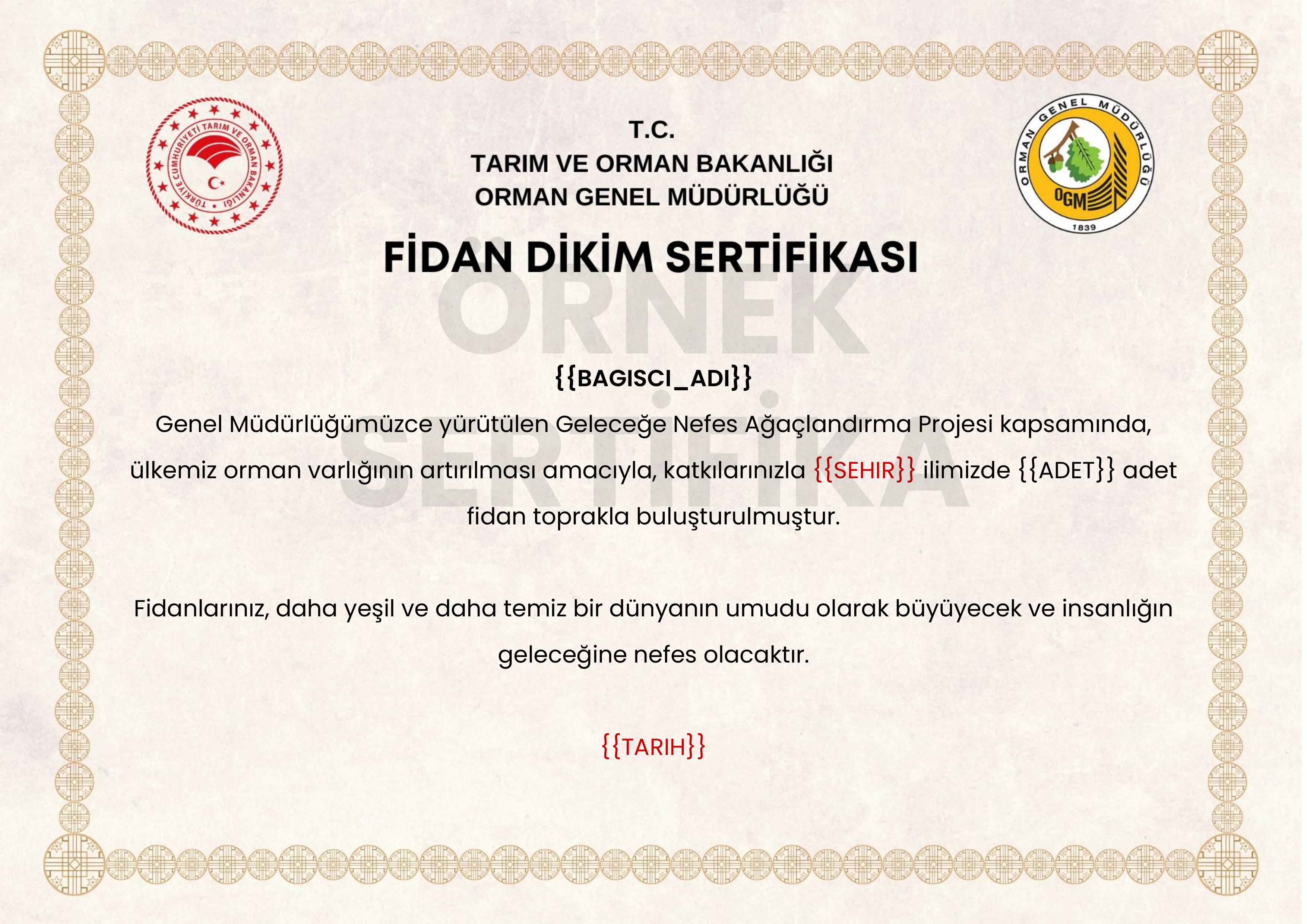 Fidan Bağışı