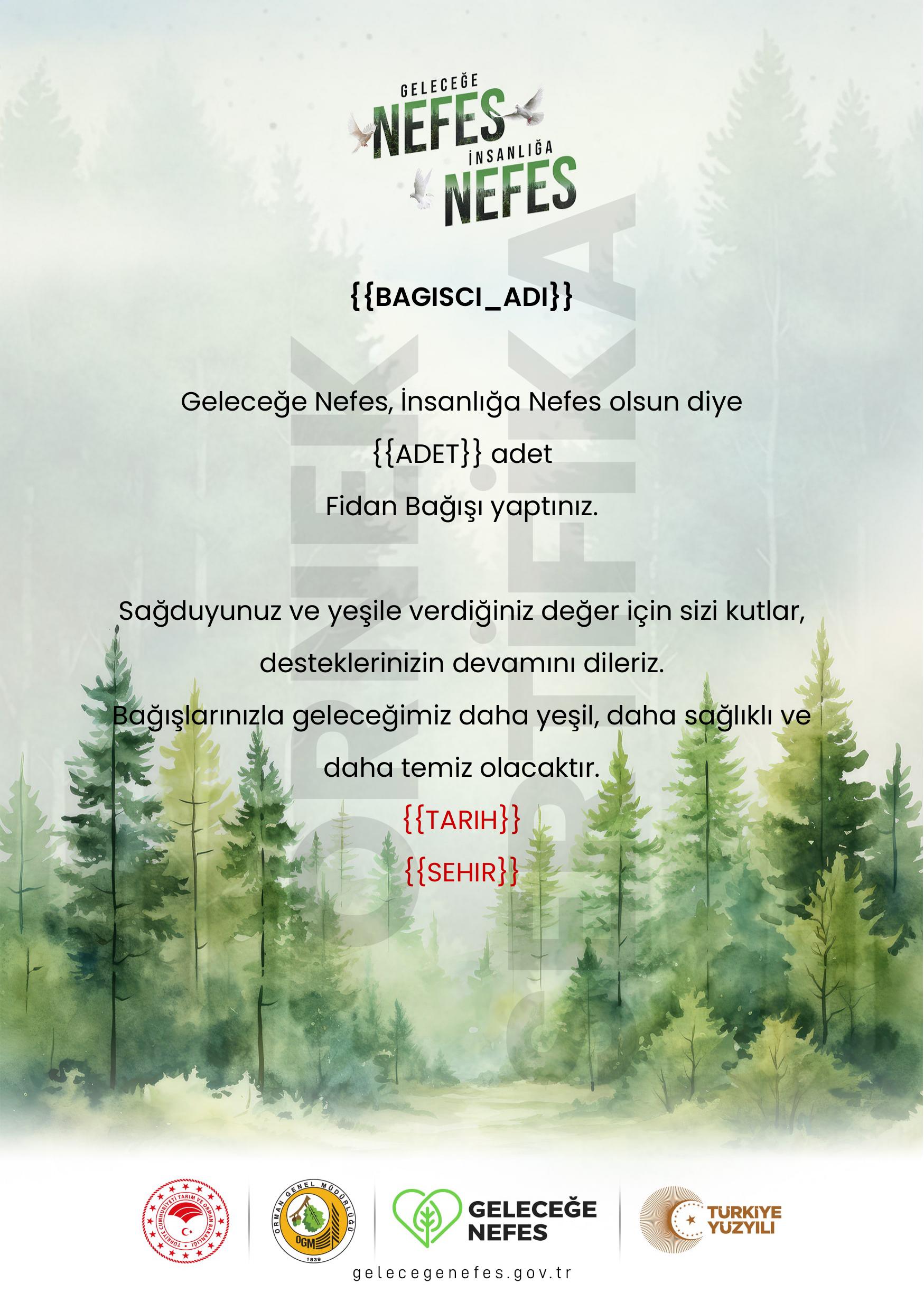 İnsanlığa Nefes Bağış